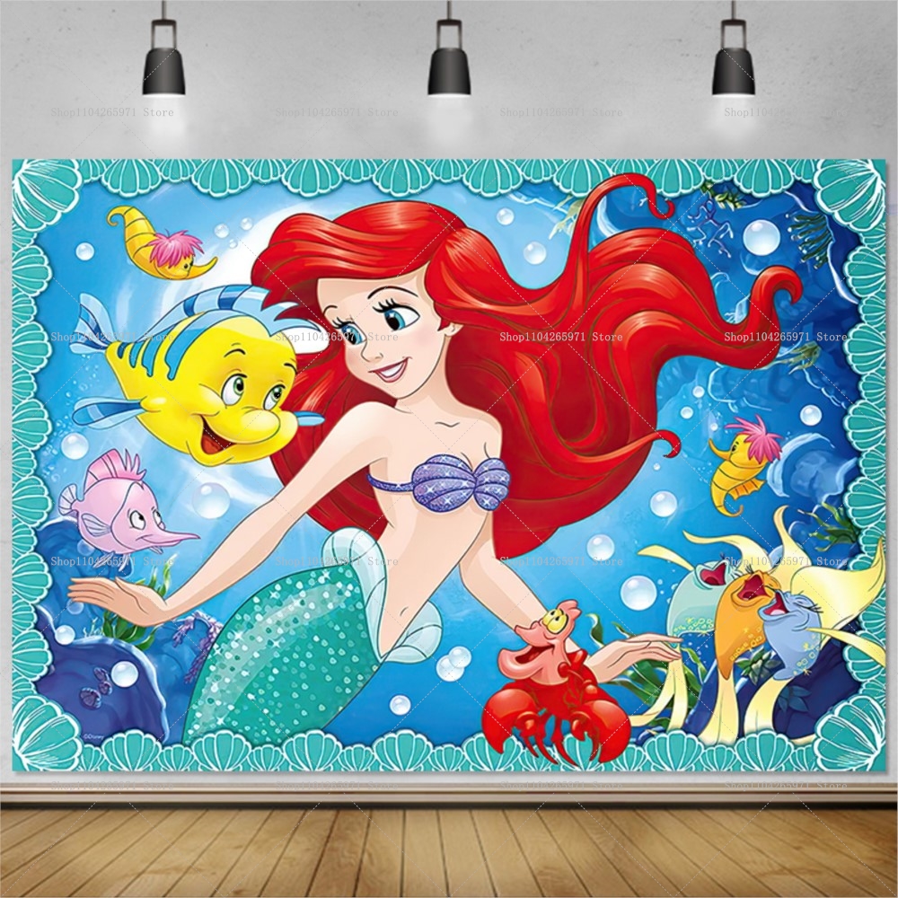 Mermaid Princess Ariel Backdro - Car Accessories Banner reseña y precio