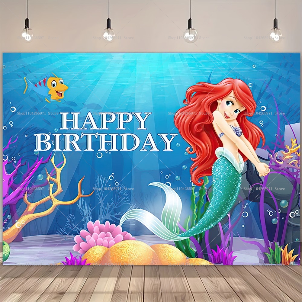 Mermaid Princess Ariel Backdro - Car Accessories Banner reseña y precio