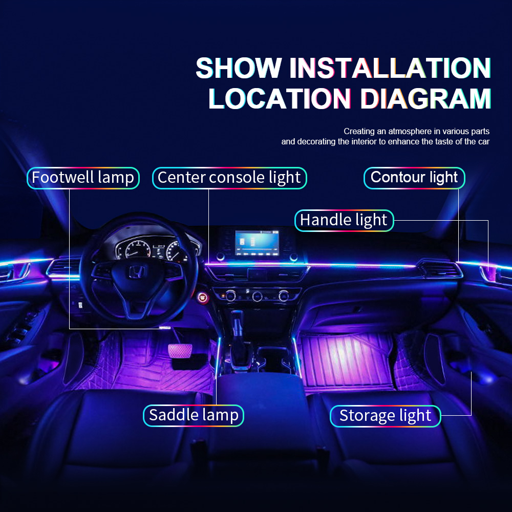 6/10/14/18 in 1 Led Acrylic Ca - Led Interior Ambient Light reseña y precio