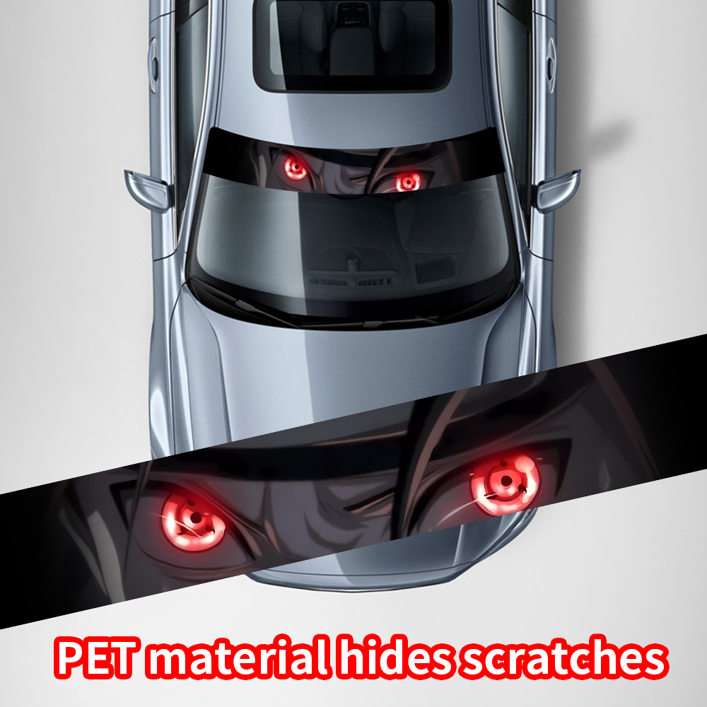 Anime 3D Eyes Car Front Windsh - Car Accessories Banner reseña y precio