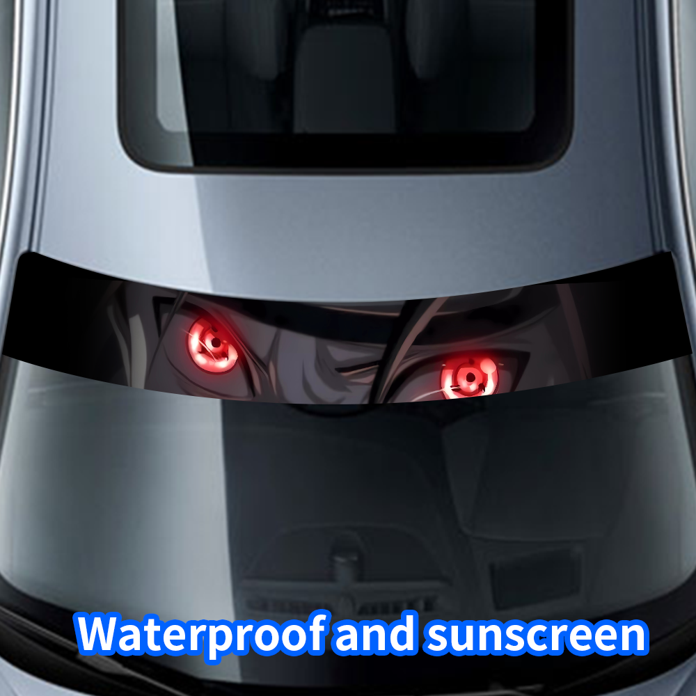 Anime 3D Eyes Car Front Windsh - Car Accessories Banner reseña y precio