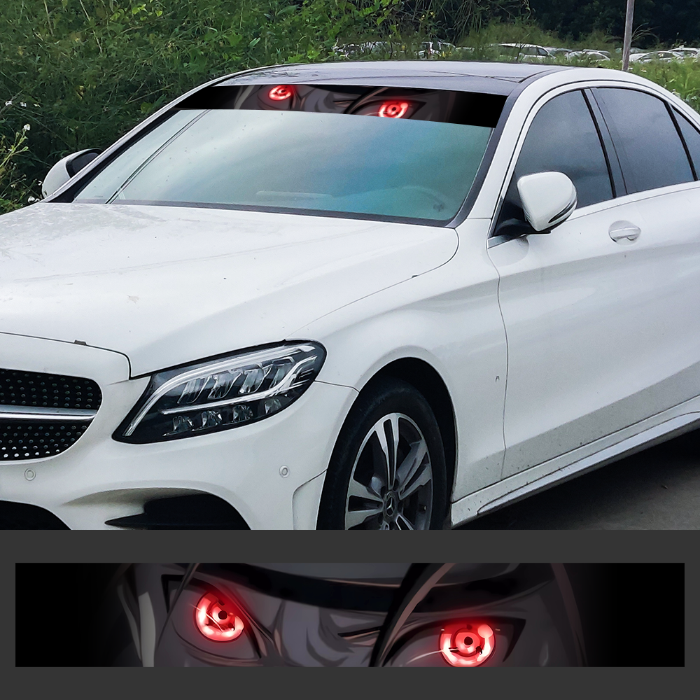 Anime 3D Eyes Car Front Windsh - Car Accessories Banner reseña y precio