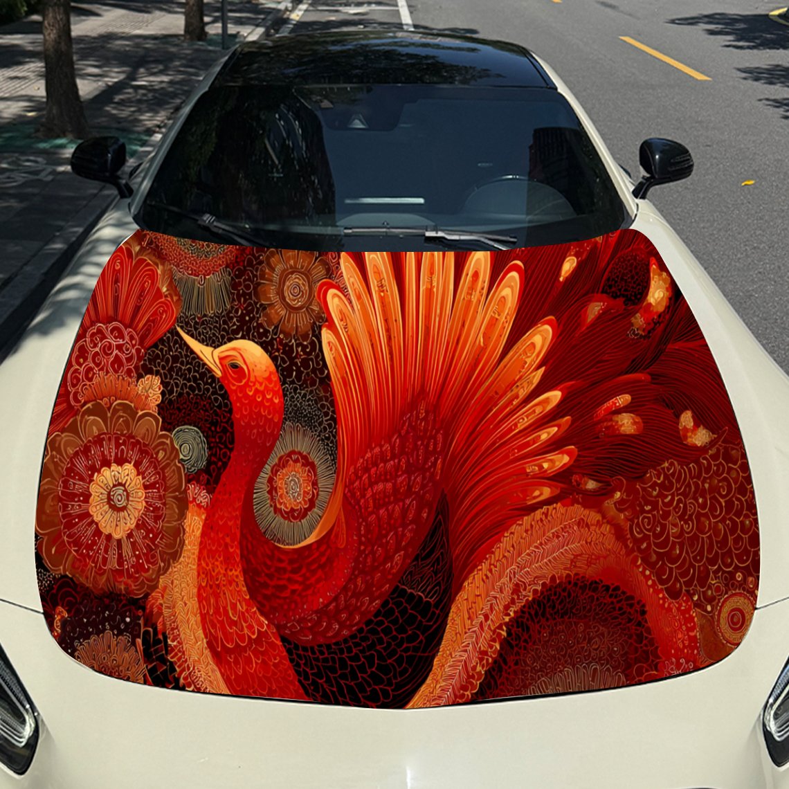 Cool Red Phoenix Car Hood Stic - Car Accessories Phoenix reseña y precio