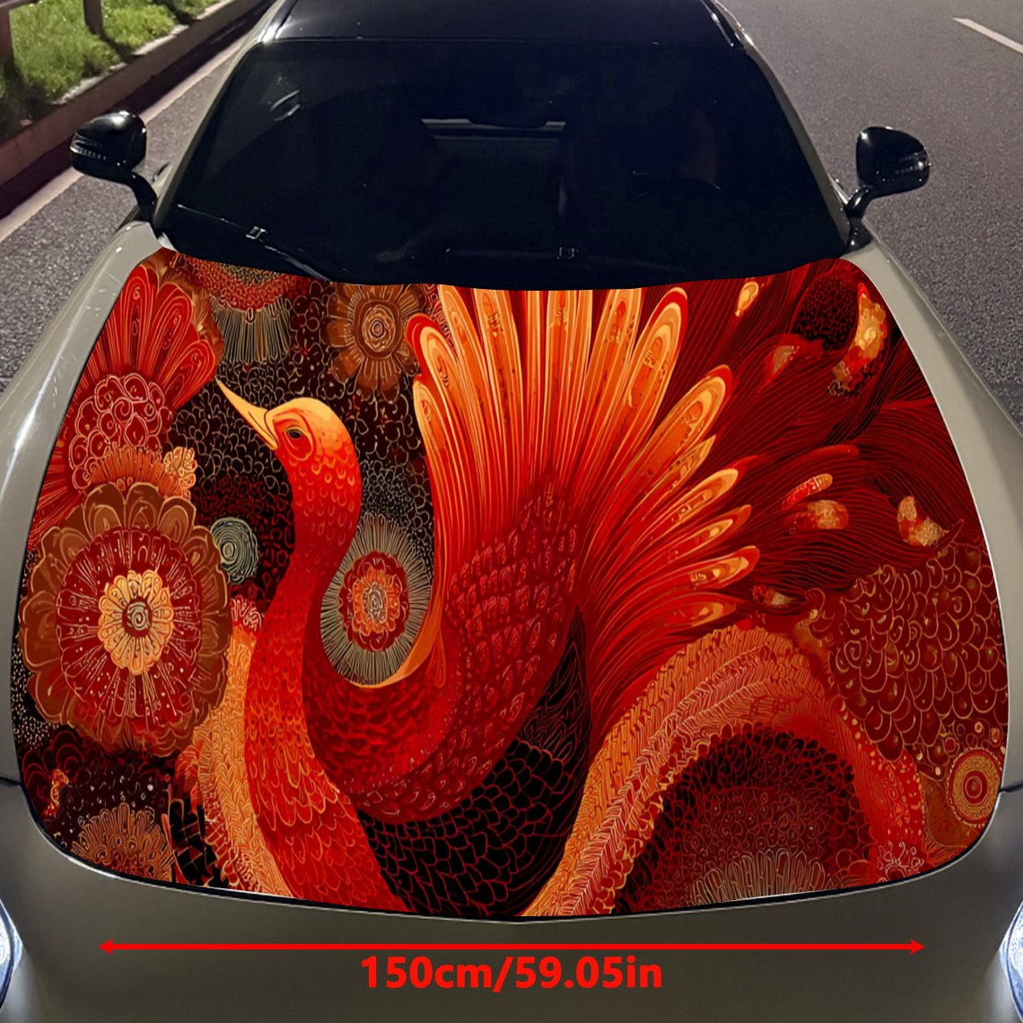 Cool Red Phoenix Car Hood Stic - Car Accessories Phoenix reseña y precio