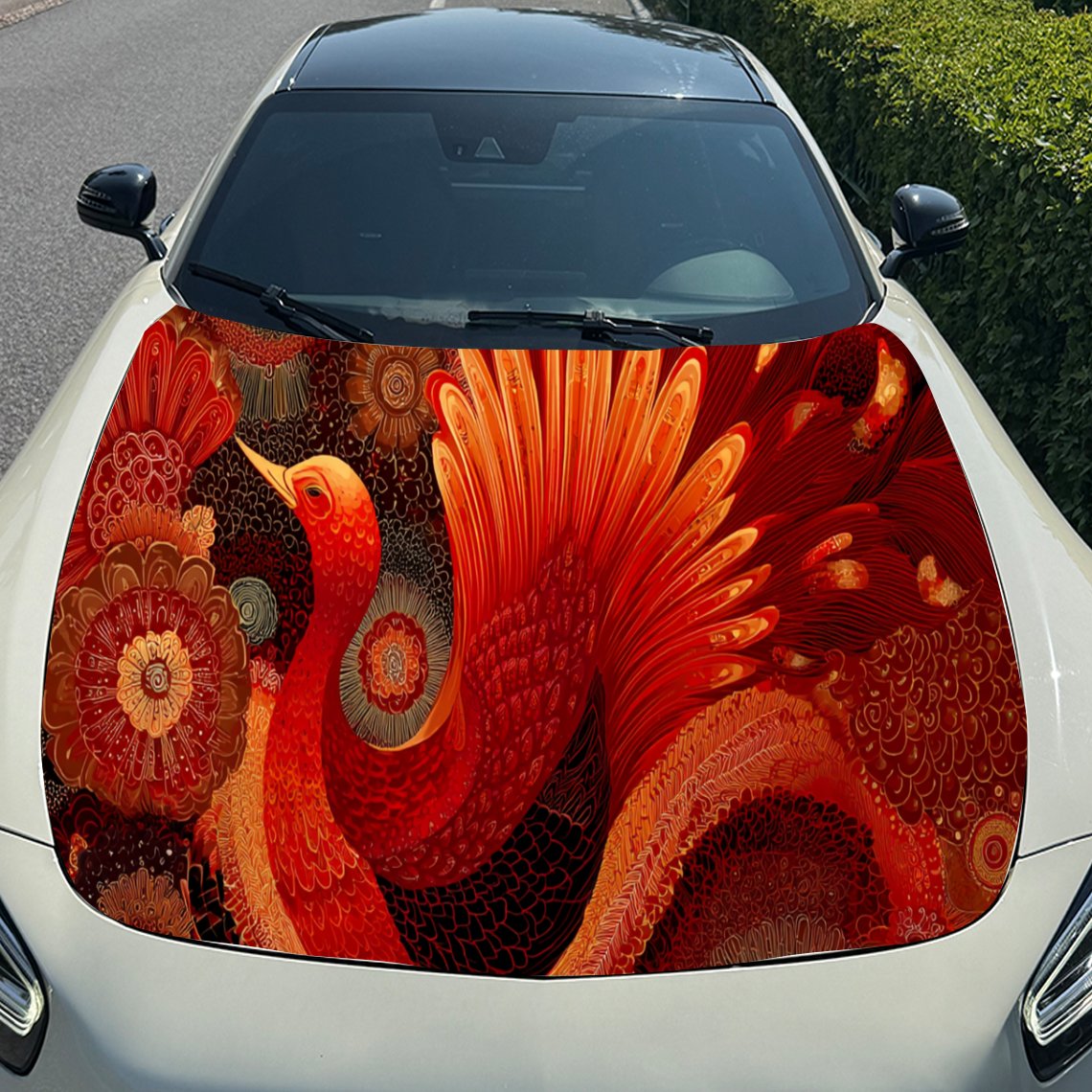 Cool Red Phoenix Car Hood Stic - Car Accessories Phoenix reseña y precio